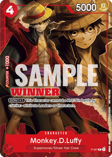 Monkey.D.Luffy (P-007) (Winner Pack Vol. 1) [One Piece Promotion Cards]