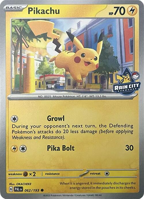 Pikachu (062/193) (Rain City Showcase) [Miscellaneous Cards]