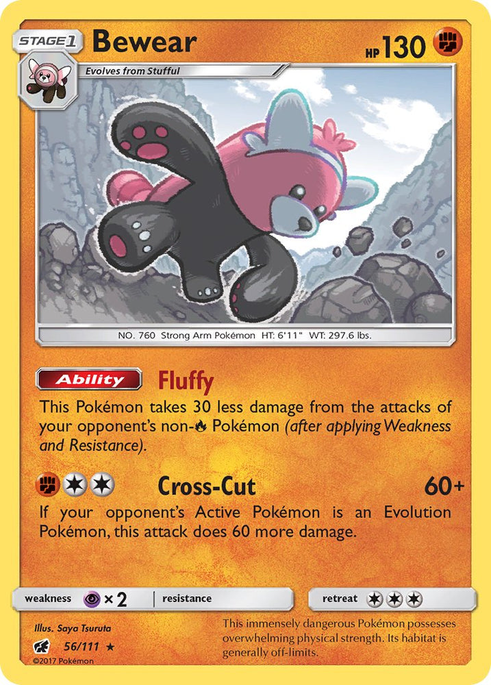 Bewear (56/111) (Prerelease Kit Exclusive) (Theme Deck Exclusive) [Sun & Moon: Crimson Invasion]