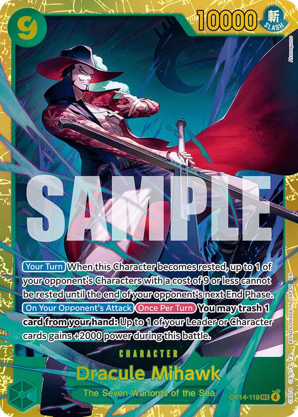 Dracule Mihawk (OP14-119) [The Azure Sea's Seven]