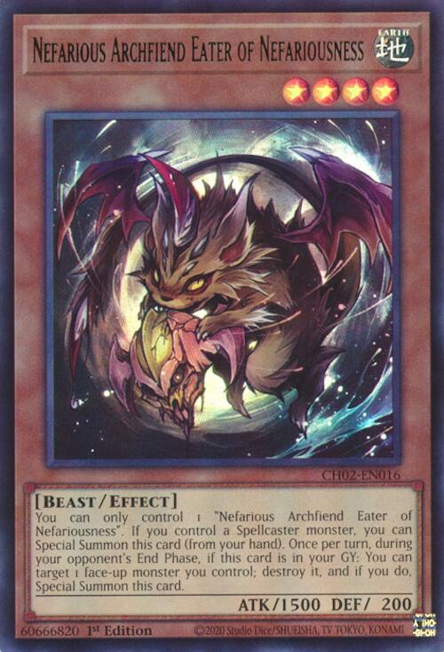 Nefarious Archfiend Eater of Nefariousness [CH02-EN016] Ultra Rare