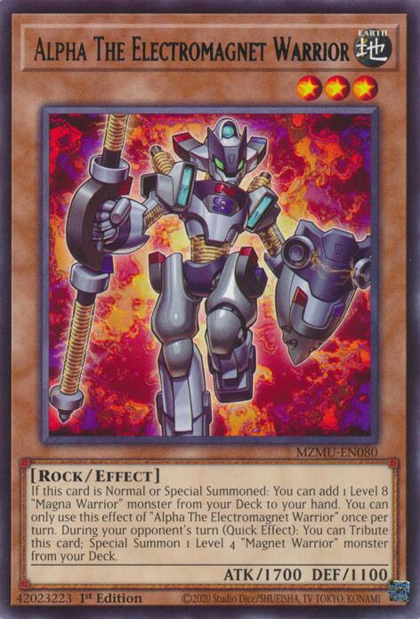 Alpha The Electromagnet Warrior [MZMU-EN080] Rare