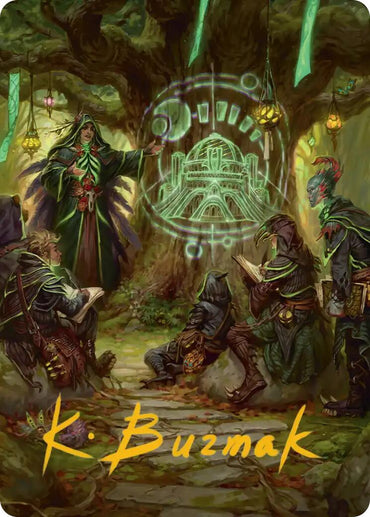 Sylvan Library Art Card (Gold-Stamped Signature) [Secrets of Strixhaven Art Series]