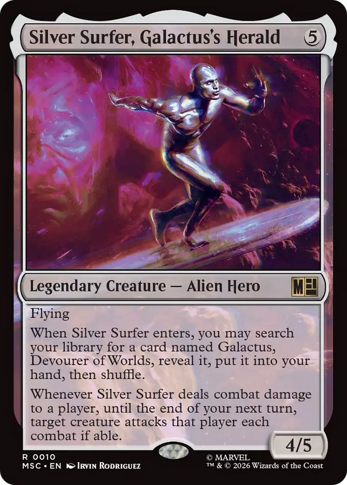 Silver Surfer, Galactus's Herald (Surge Foil) [Marvel Super Heroes Commander]