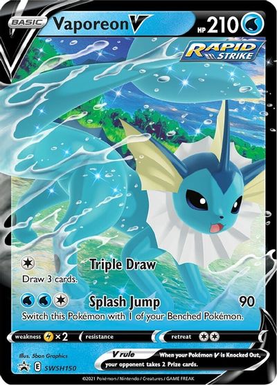 Vaporeon V (SWSH150) [Sword & Shield: Black Star Promos]