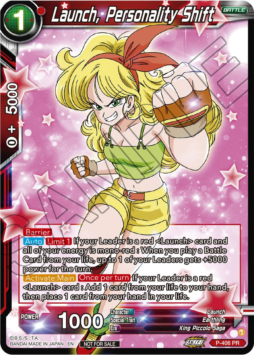 Launch, Personality Shift (Zenkai Series Tournament Pack Vol.1) (P-406) [Tournament Promotion Cards]