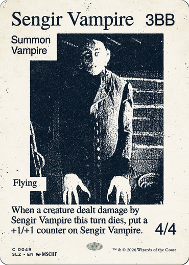 Sengir Vampire (0049) [Secret Lair x MSCHF: The Zeta Set]