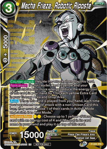 Mecha Frieza, Robotic Riposte (Gold Stamped) (P-331) [Tournament Promotion Cards]